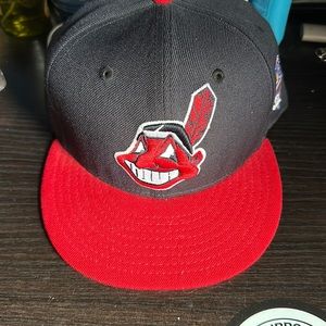 1997 world series patch cleveland indians fitted